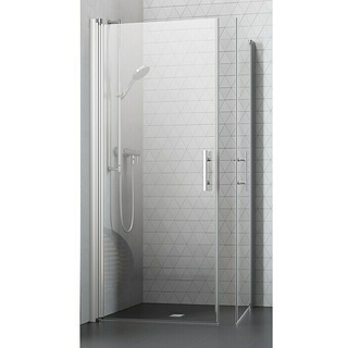 Camargue Vario Eckdusche S2+S2  (Stärke: 6 mm, 80 x 80 x 195 cm, Silber) + BAUHAUS Garantie 5 Jahre