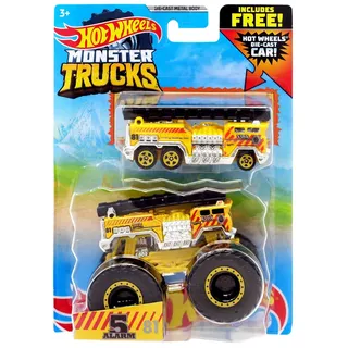 Hotwheels Monster Trucks 5 Alarm #81 inkl. Druckguss-Auto [gelb]
