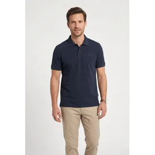 camel active Poloshirt normale Passform, Polokragen, 2-Knopf-Form, mit Logo-Stickerei blau XXL (56/58)
