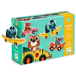 DJECO Spiel, »DJ08148 Lernspiele: Puzzle duo/trio: Rennautos«