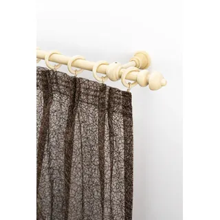 GARESA Gardinenstange GARESA "STANDARD", beige (natur), L:180cm Ø:20mm, Holzwerkstoff, Gardinenstangen, Vorhanggarnitur, reine Holzgarnitur, verlängerbar, mit Ringe