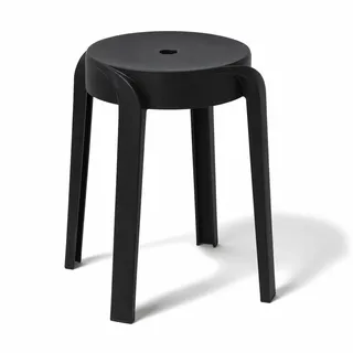Mojawo Hocker Kunststoff 34 x 45 x 34 cm Schwarz