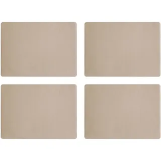 LEDER Tischset, stone 46 x 33 cm, Lederoptik (4 Stück)