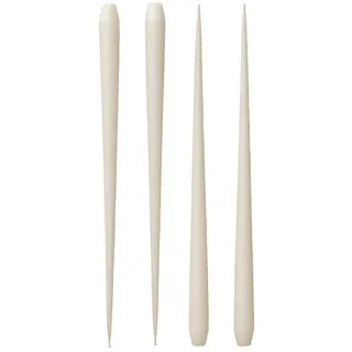 STOFF Nagel Große Stabkerze 4 Stück Off-White