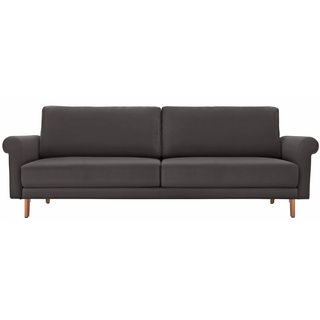 hülsta sofa 2-Sitzer »hs.450«, modern Landhaus, Füße in Nussbaum, Breite 168 cm braun|grau