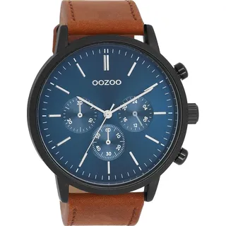 Oozoo Timepieces Herren Uhr | Armbanduhr Herren mit Lederarmband | Hochwertige Uhr für Männer | Edle Analog Herrenuhr in rund | C11202