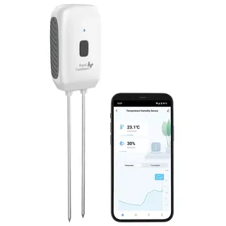 Royal Gardineer Smarter Boden-Feuchtigkeits- & Temperatur-Sensor mit Bluetooth, App