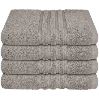 SCHIESSER Milano Handtuchset 50 x 100 cm hellgrau 4 St.
