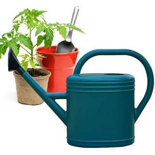 Große Gießkanne | Gartenbewässerungstopf für Zimmerpflanze | 5-Liter-Gießkessel mit langem Auslauf und 3 Sprinklermodi für Pflanzen, Garten, Außenbereich, Blumen, Innenbereich