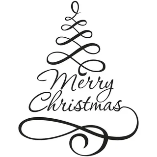 BESPORTBLE Fensterbilder Vorlagen Weihnachten Frohe Weihnachten Aufkleber klammert Weihnachtsbaum Wandtattoo Urlaub (schwarz) Fensterbilder Selbstklebend