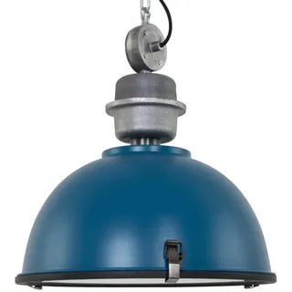 Steinhauer Hängelampe Bikkel, dimmbar, blau, für Wohn- / Esszimmer, Metall, Industrielles Design, Pendelleuchte - 42 cm - 42 cm - 47 cm