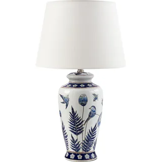 Beliani Tischlampe Weiß/Blau