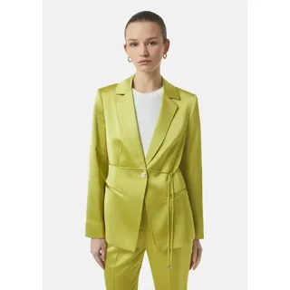Comma Blusenblazer Antaillierter Satin-Blazer mit Bindegürtel 34 EU