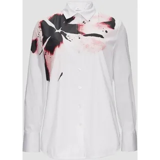 S.Oliver - Bluse mit Print und Hemdkragen, Damen, weiß, 48