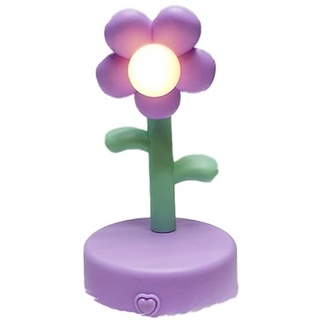 Mini-LED-Schreibtischlampe, Niedliche Blumen-Tischlampe, LED-Nachtlicht, Blumenform, Schreibtisch-Dekoration, Nachttischlampe, Tragbare Lesetisch-Nachtlampe, Schreibtischlampe für Kinder,(Lila)