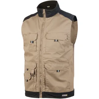 DASSY Faro Zweifarbige Sommerweste khaki/schwarz