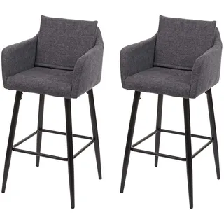 Proregal Barhocker 74 cm Stoff/Textil Dunkelgrau