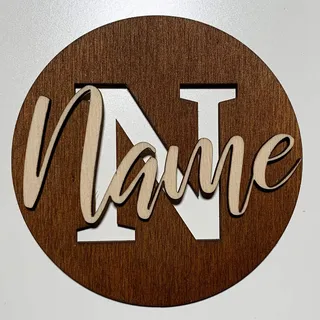 DRYSSON Wunschname Holz Buchstabe Kinder Baby Zimmer Tür Deko Wand Schild