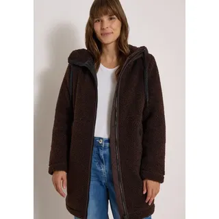 Cecil Teddy-Mantel mit Kapuze Braun L