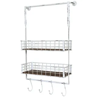 Chic Antique Wandregal 76,5 x 48 x 18 cm Weiß