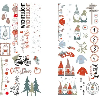 Rayher Dekoartikel Transferfolie Nordic Winter mehrfarbig 2 St.