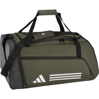 adidas Essentials 3-Streifen Duffelbag Olive Strata / White One Size