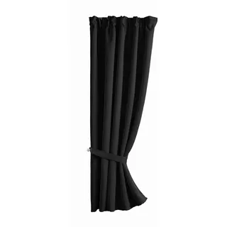 Gardinenbox Newyork Ösen 160 x 160 cm Schwarz 1er-Pack