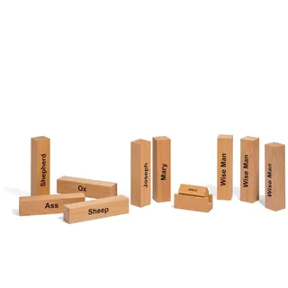 corpus delicti : Minimal Nativity Set - puristische Krippe aus Holz (englisch)