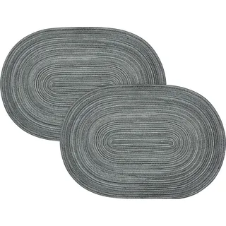 Pichler Tischset Samba 2er-Pack anthrazit Größe oval: 33x48 cm