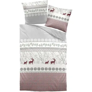 Traumschlaf Feinbiber Tiere grau 135 x 200 cm + 80 x 80 cm