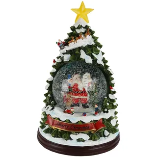 Weihnachtsbaum mit Schneekugel & Schneewirbel spielt Weihnachtslieder Spieluhr