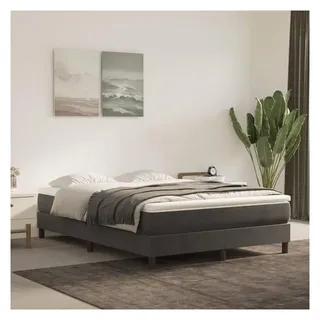 vidaXL Boxspringbettgestell 140 x 190 cm Dunkelgrau