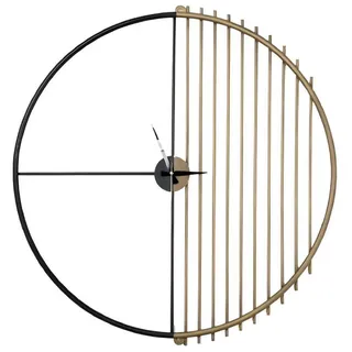 Xlmoebel Wanduhr XLMOEBEL Designer Wanduhr in Gold, modernes Metall-Design braun