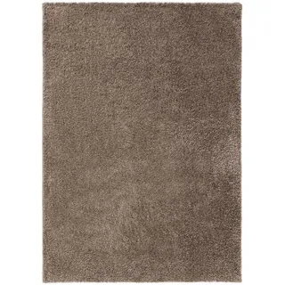 benuta Hochflorteppich, Taupe, Kunststoff, Rechteckig, 133x190 cm, pflegeleicht, Teppiche & Böden, Teppiche, Hochflorteppiche & Shaggys