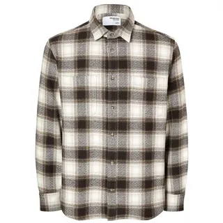 SELECTED HOMME Langarmhemd braun XL