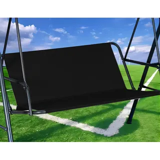 Hollywoodschaukel Sitzfläche Ersatz, Hollywoodschaukel Ersatzteile Sitzfläche, Hollywoodschaukel Sitzbezug, Hollywoodschaukel Bezug Sitzfläche, 600D-Oxford-Gewebe Stoff (115 * 48 * 48cm,Schwarz)