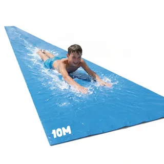 Offizielle XXL Riesige Wasserrutschmatte | 10 Meter Wasserrutsche | Bauch Rutscher Premium Qualität | Slip'n Slide | Wasserspiel im Freien | Freiluftspiel | Schnellste Rutsche | 100% Spaß