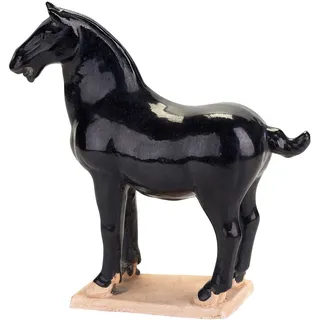 Gift Company Ma Deko-Pferd, Dekofigur, Dekoration, Pferdefigur, Keramik, Schwarz, H 27 cm, 15701002