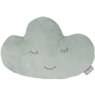roba Kuschelkissen in Wolken Form - roba Style - Weiches Dekokissen für Baby- & Kinderzimmer - für Mädchen & Jungen - Frosty Green