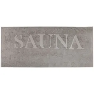 ZOLLNER Saunatuch, Double-Jersey (1-St), 80 x 200 cm, 100% Baumwolle grau