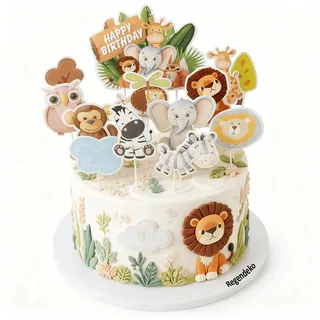 Tortenstecker aus Papier, Waldtiere Kuchenaufsätze für Party Dekoration,Tortendeko für Geburtstag & Mottoparty - Nicht Essbar, Kein Spielzeug(13pcs)