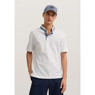 Poloshirt BUGATTI, Herren, Gr. XL, 10, weiß, 100% Baumwolle, unifarben, normal, ohne Ausschnitt, Shirts, Modern Fit aus reiner Baumwolle