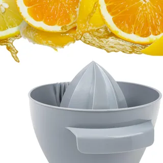 KADAX Manuelle Zitronenpresse aus Kunststoff, Fruchtsaftpresse, Robuste Orangensaftpresse, Ovale Presse für Obst, universelle Handpresse, Fruchtpresse (Hellgrau)