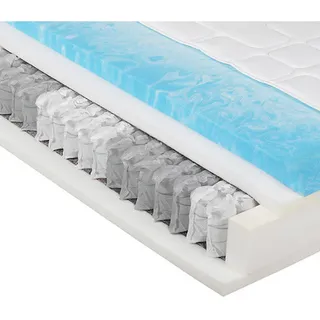 Xora Boxspringmatratze, Weiß, Textil, H3, 7-Zonen, Höhe ca. 23 cm, Füllung: Polyester, 100x200 cm, Made in Germany, Oeko-Tex® Standard 100, Härtegradauswahl, Bezug abnehmbar/waschbar, Ober- und Unterseite versteppt, wendbar, für verstellbare Lattenroste geeignet, Tragegriffe, schadstoffgeprüft, alternative Größen erhältlich, rundum abnehmbar, nachhaltige Verpackung, Matratzenentfaltung in 48 Stunden, Schlafzimmer, Matratzen Shop, Matratzen, Boxspringmatratzen