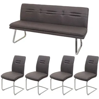 MCW Esszimmer-Set Grau, Braun, 5er-Set