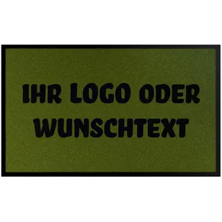 WohnDirect Fußmatte selbst gestalten I Geschenk mit ihrem Namen/Bild/Logo I große Auswahl, (60x85cm Grün)