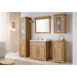 Design Badezimmer Möbel Bad 5tlg. Set Garnitur Schrank Waschbecken Landhaus Stil