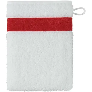Feiler Handtücher Exclusiv mit Chenillebordüre Waschhandschuh 15x20 cm | karminrot - rot