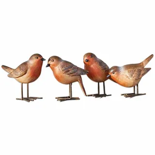 Mirabeau Dekofigur Vogel 4er Set Siblings rotbraun, none braun|rot