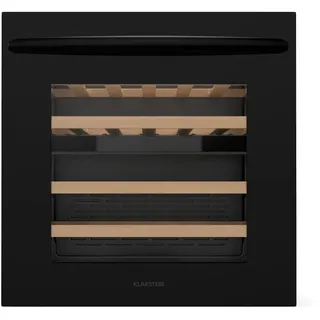 Klarstein Vinoline 30 Built-In Duo Weinschrank | 30 Flaschen | integrierbar | LED | leise Schwarz